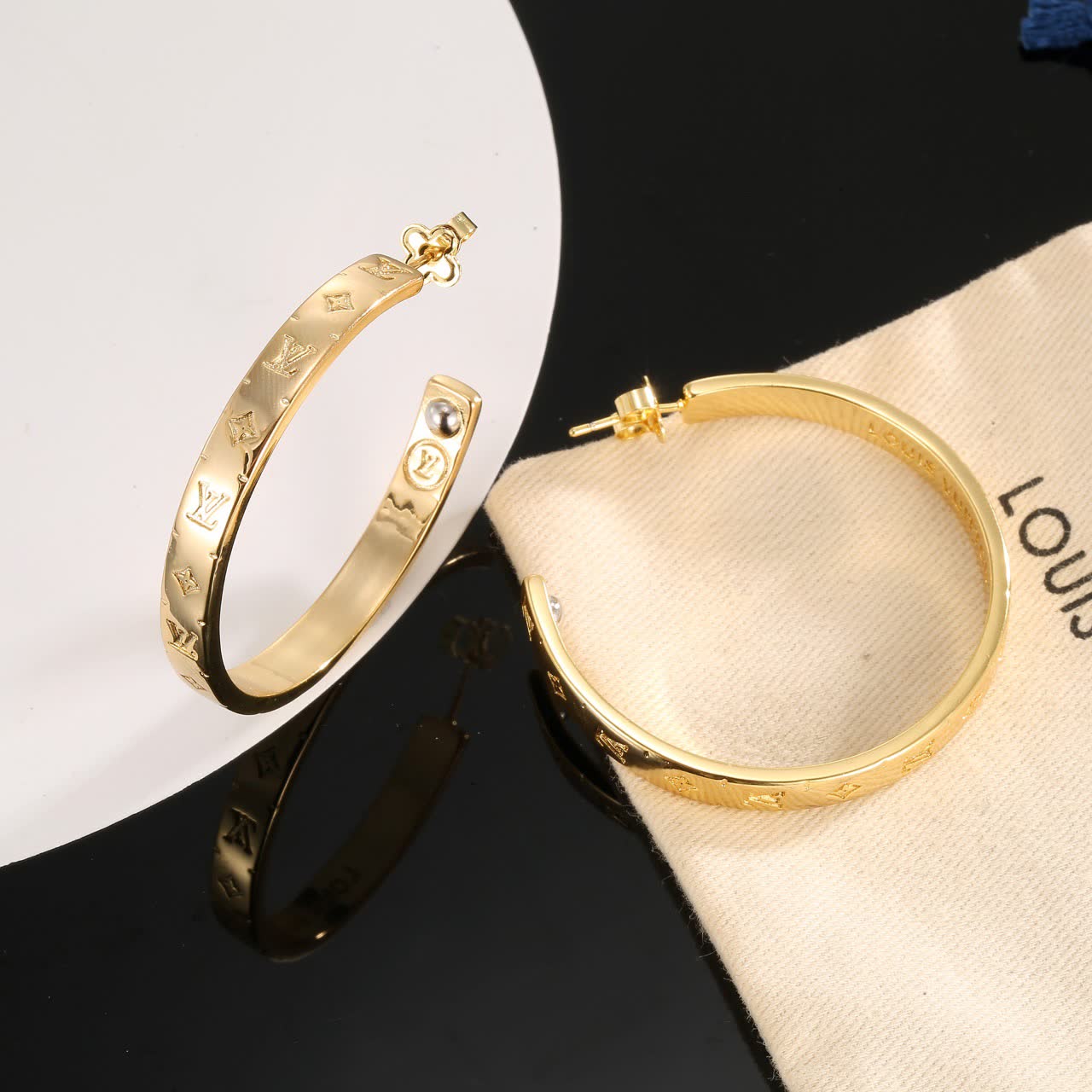 Louis Vuitton Gold Hoop Earrings